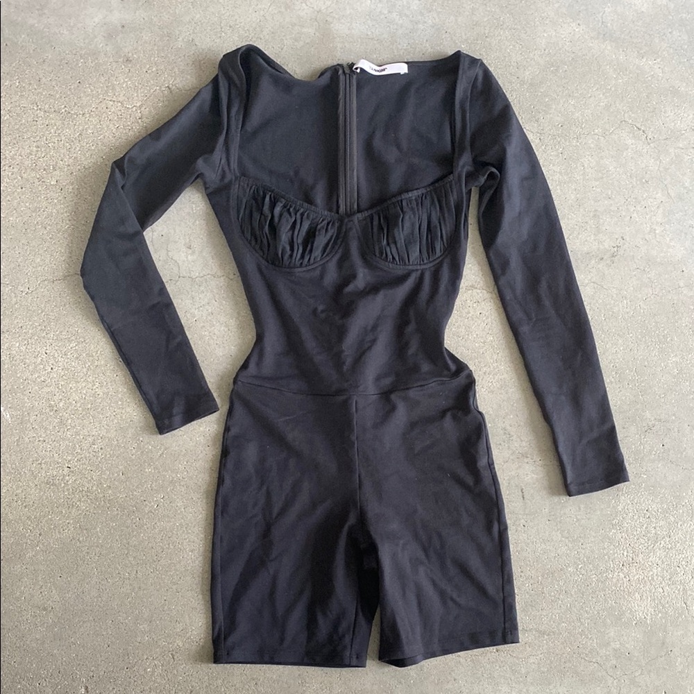 TANKAIR Black Long Sleeve Bodysuit